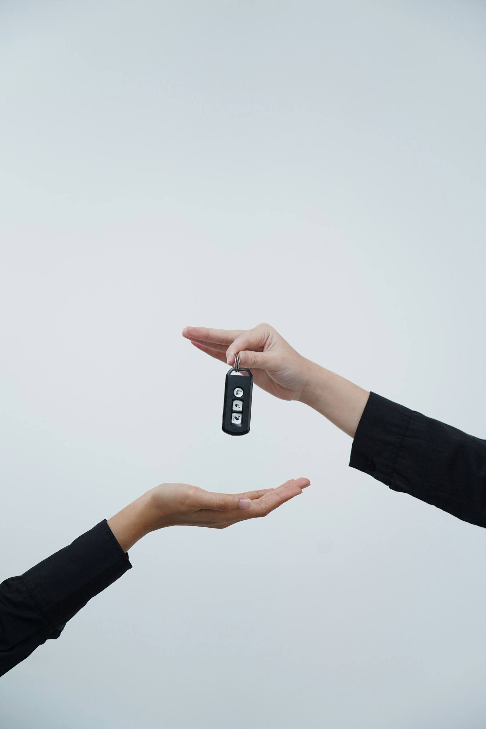 Handing over a set of car keys